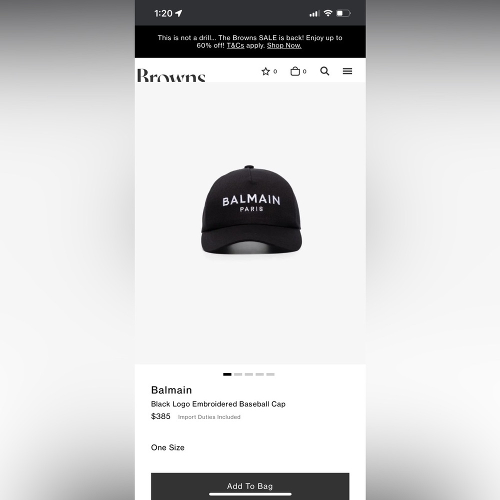 Balmain Baseball cap (Unisex)